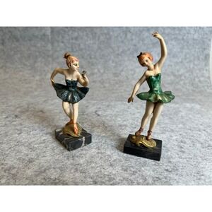 Pair of Vintage Ballerina Figurines Depose Italy